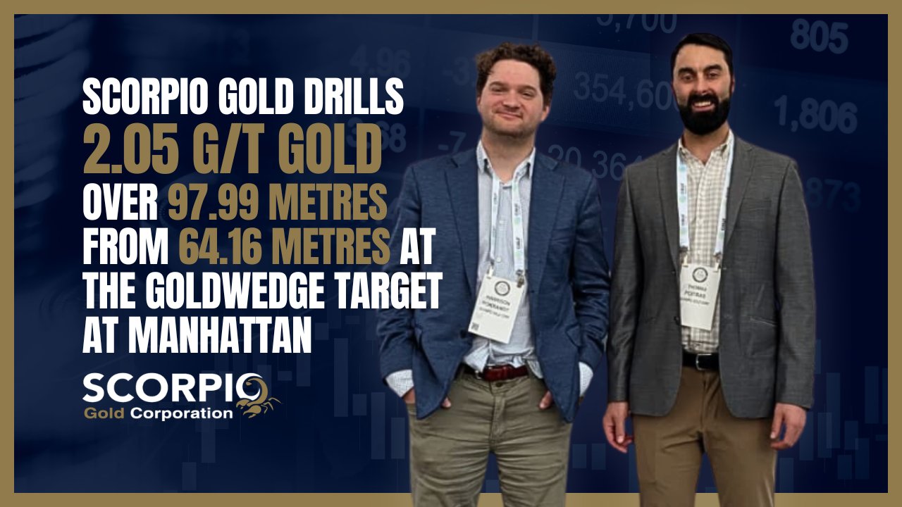 Scorpio Gold Drills 2.05 G/T Gold Over 97.99 Metres From 64.16 Metres At The Goldwedge Target